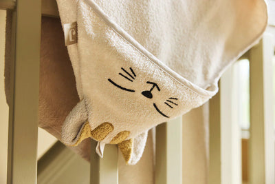 Jollein - Badcape 75 x 75 cm Cat Charlie | Badstof