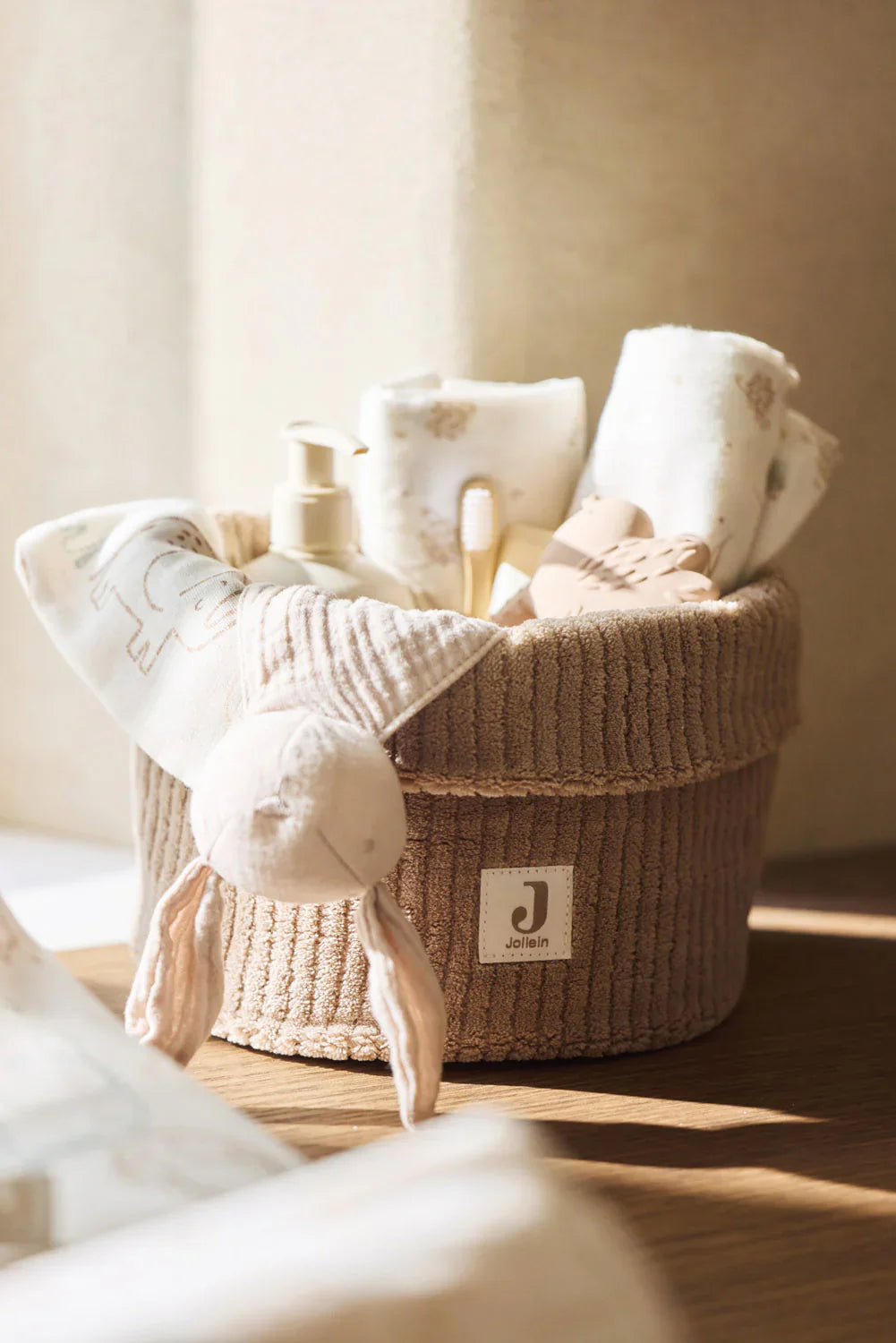 Jollein - Commodemandje Cloudy Rib Small | Milky Coffee