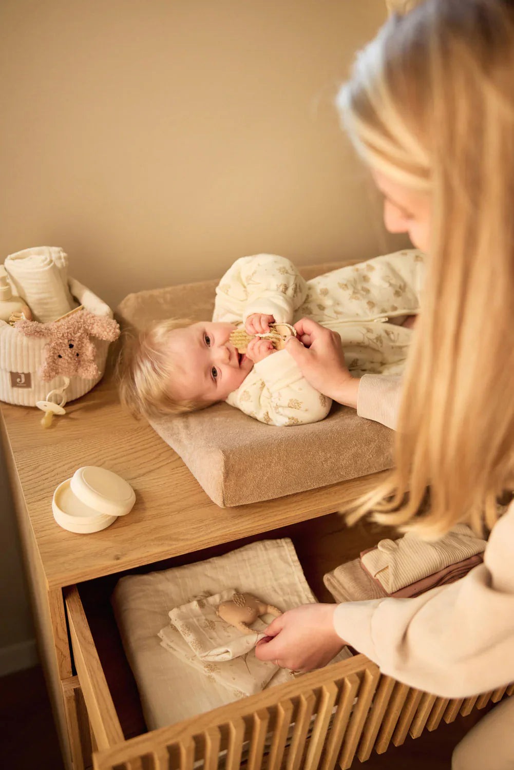 Jollein - Commodemandje Cloudy Rib Small | Oatmeal