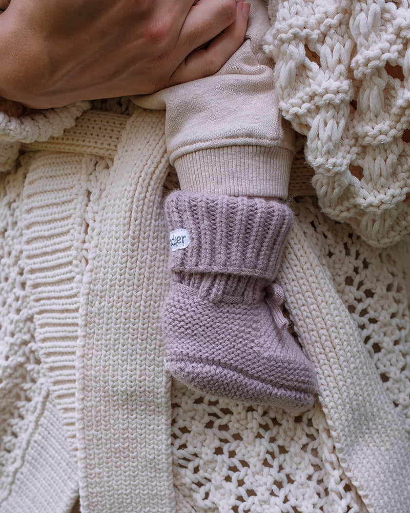 Lodger - Babyslofjes Slipper Merino Wol | Roze