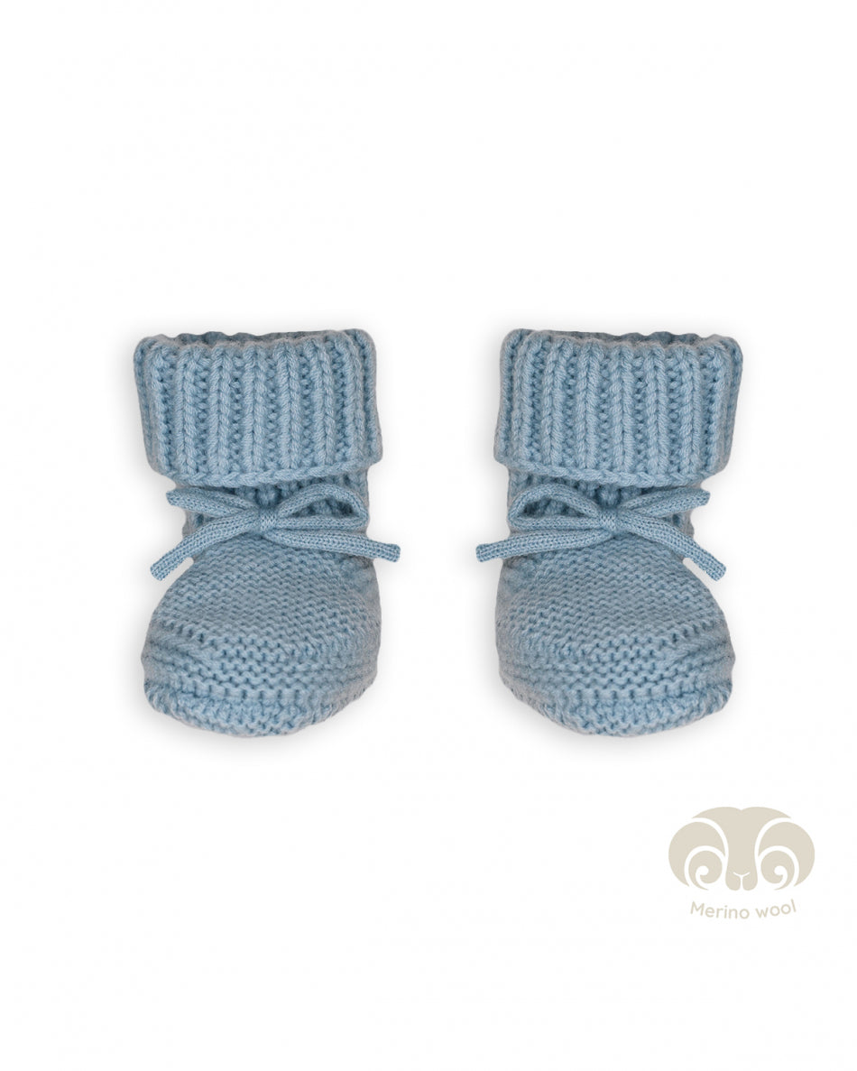 Lodger - Slofjes Baby Slipper Merino Wol | Blauw