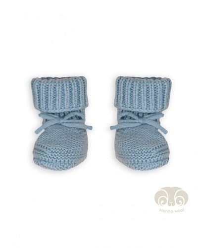 Lodger - Slofjes Baby Slipper Merino Wol | Blauw