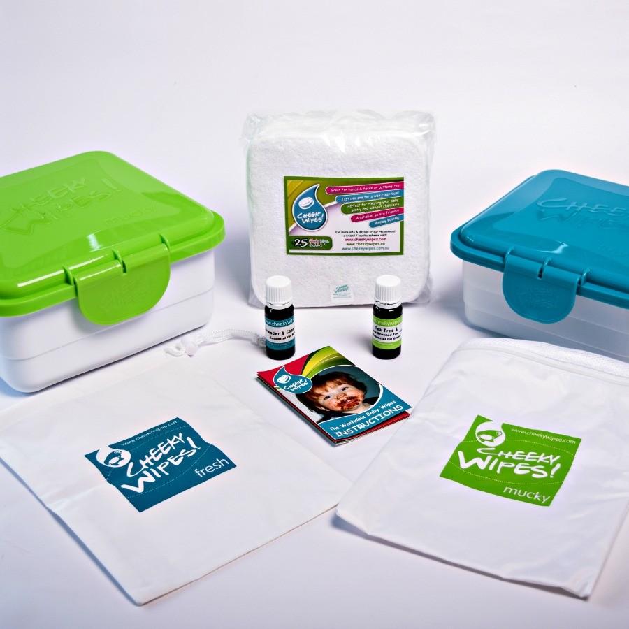 Herbruikbare babydoekjes (All-in-one kit Premium Bamboo)