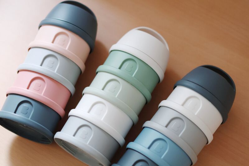 Béaba - Stapelbare Doseerdozen | Mineral Grey / Blue