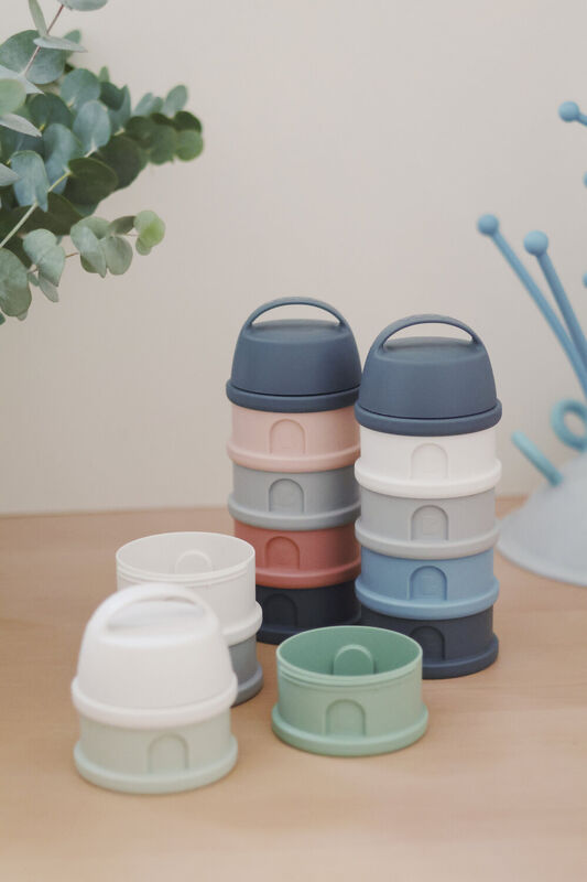 Béaba - Stapelbare Doseerdozen | Mineral Grey / Pink