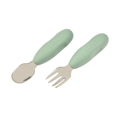 Béaba - Bestek Vork + Lepel Inox | Sage Green