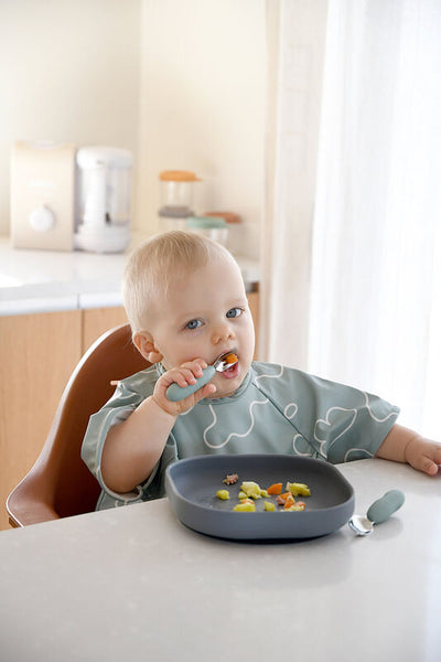 Béaba - Bestek Vork + Lepel Inox | Sage Green