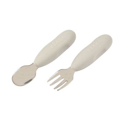 Béaba - Bestek Vork + Lepel Inox | Velvet Grey