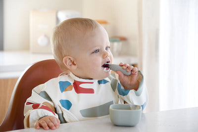 Béaba - Bestek Vork + Lepel Inox | Velvet Grey