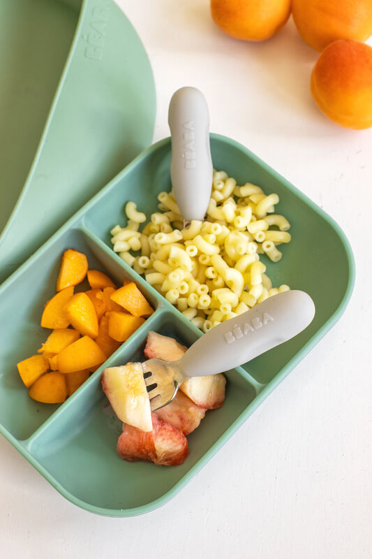 Béaba - Bestek Vork + Lepel Inox | Velvet Grey