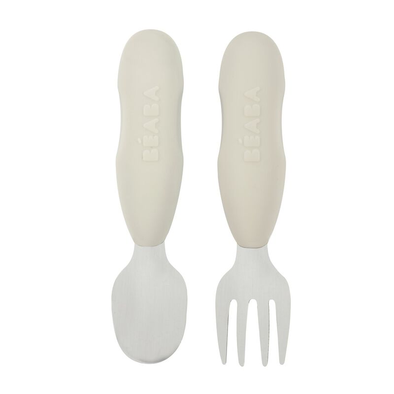 Béaba - Bestek Vork + Lepel Inox | Velvet Grey