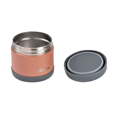 Béaba - Thermo Potje Voeding 500ml | Mineral Grey / Terracotta