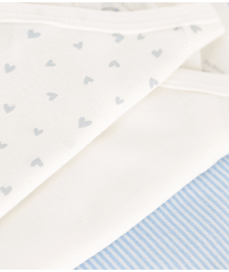 Body Lange Mouwen Blue Little Hearts / Blue Stripes / White Variante 1 (3pack)