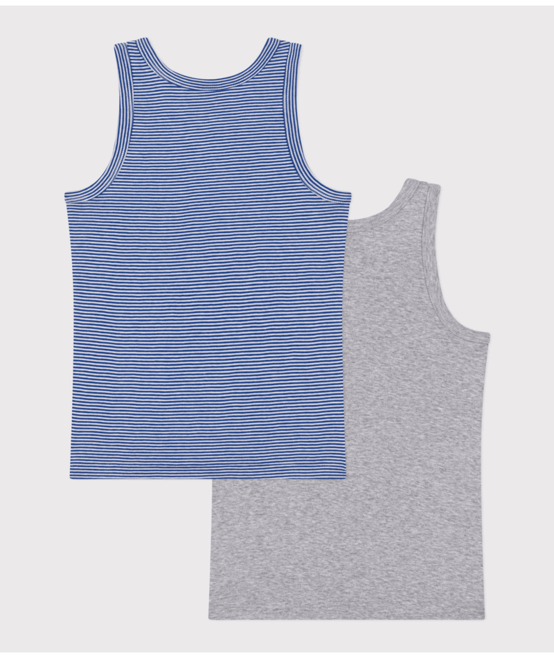 Onderhemd Blue Stripes / Grey Melange Variante 1 (2pack)