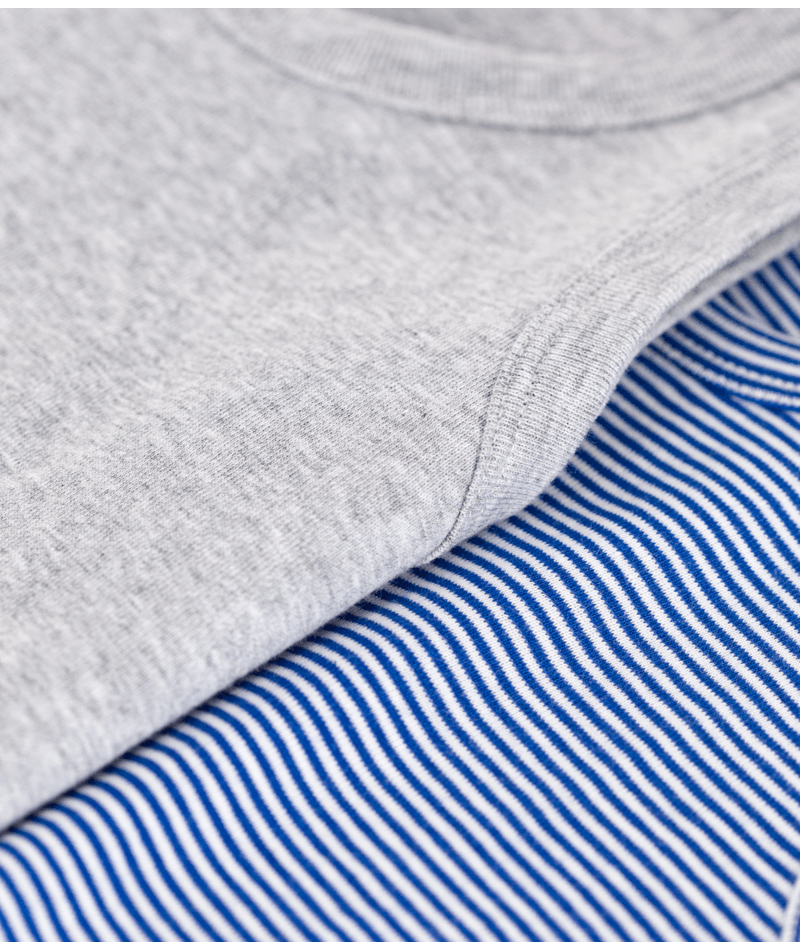Onderhemd Blue Stripes / Grey Melange Variante 1 (2pack)