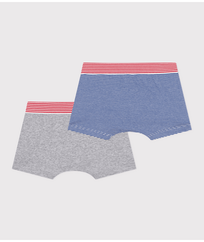 Boxershort Blue Stripes / Grey Melange Variante 1 (2pack)