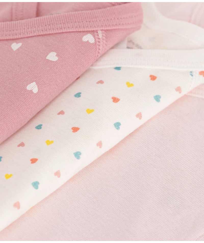 Body Lange Mouwen Pink Little Hearts / Multi Little Hearts / Pink Variante 1 (3pack)