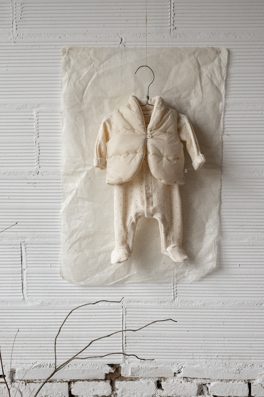 1+ In The Family - Pyjama Met Voetjes Adrien Ecru