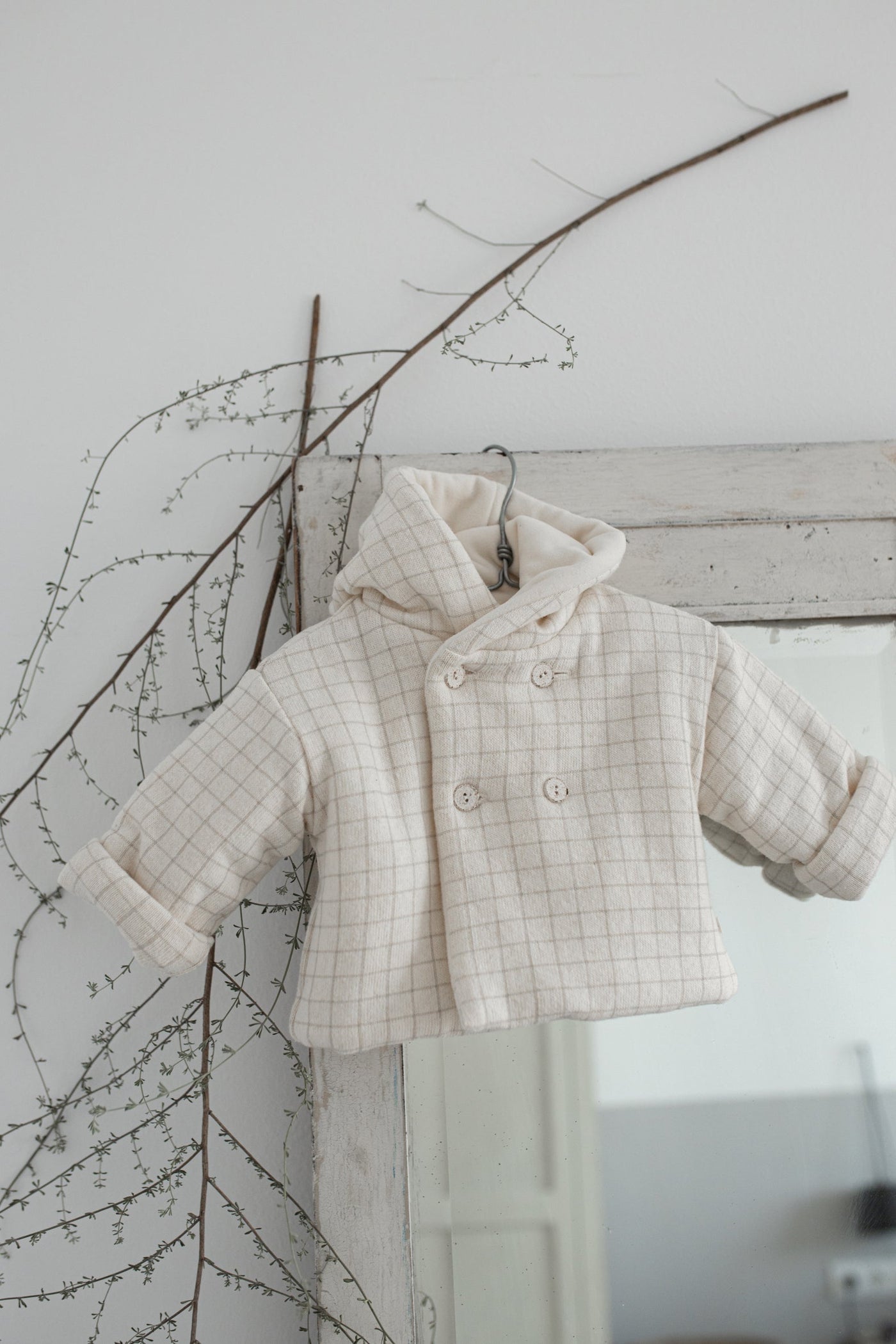 Jas Met Kap Artur Padded Ecru