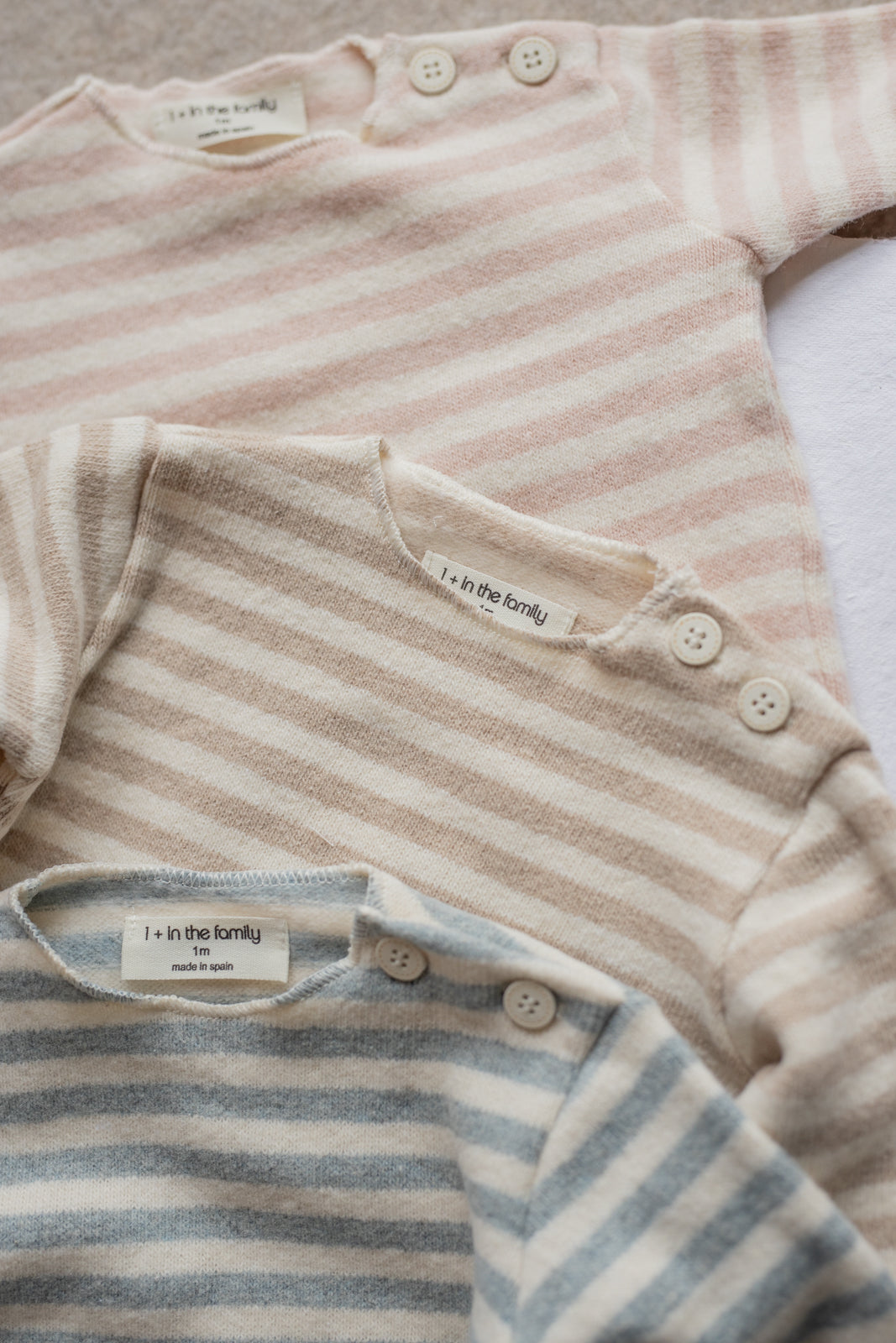 1+ In The Family - T-shirt Aubin Stripes Nude