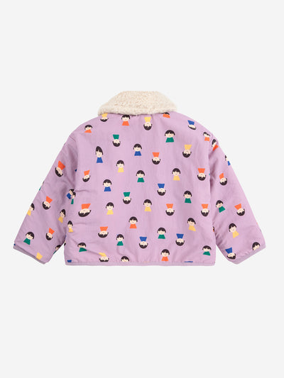 Bobo Choses - Jas Baby Game Pawns Reversible Sheepskin All Over Lavender