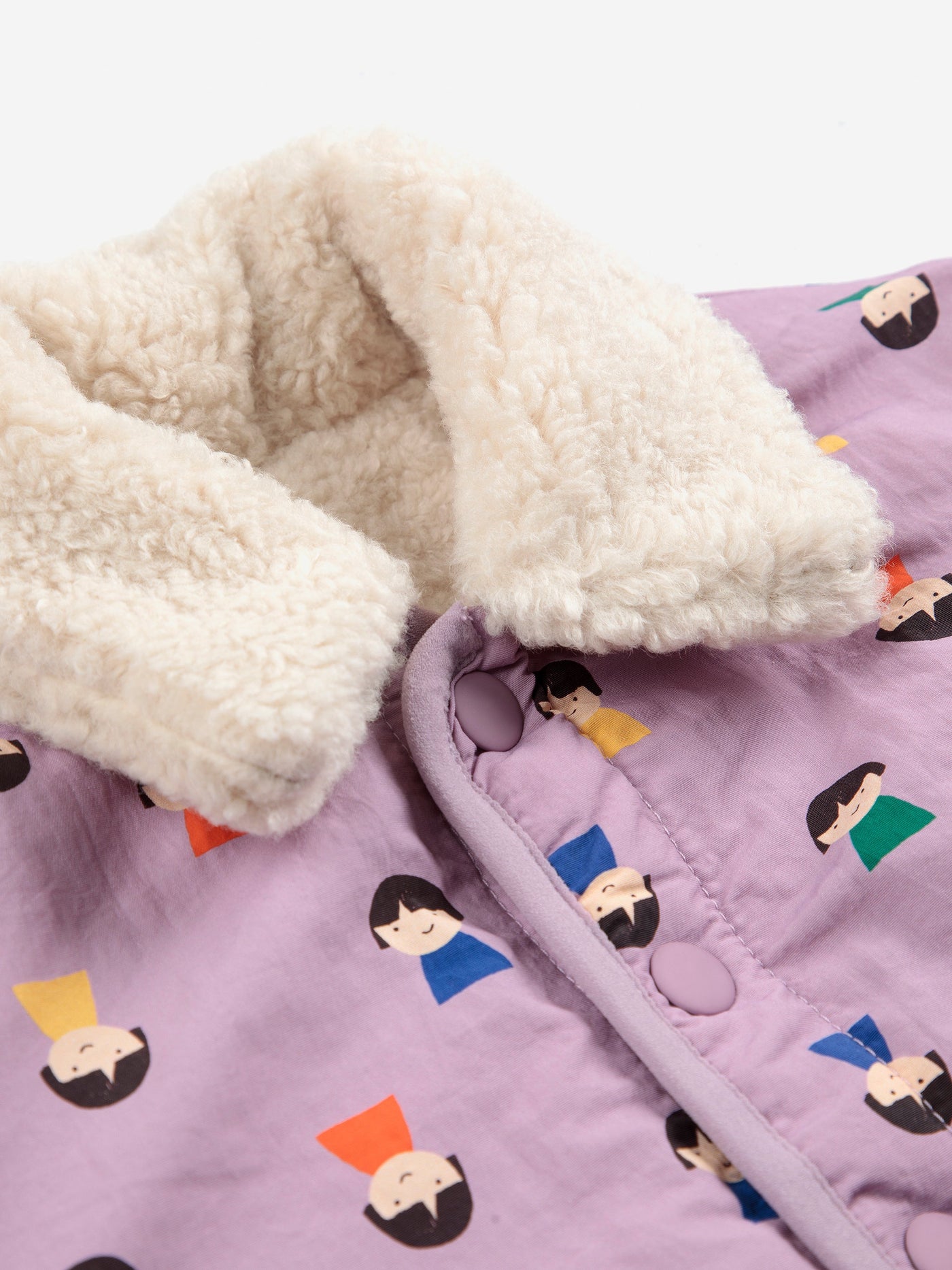 Bobo Choses - Jas Baby Game Pawns Reversible Sheepskin All Over Lavender