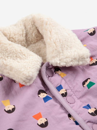 Bobo Choses - Jas Baby Game Pawns Reversible Sheepskin All Over Lavender