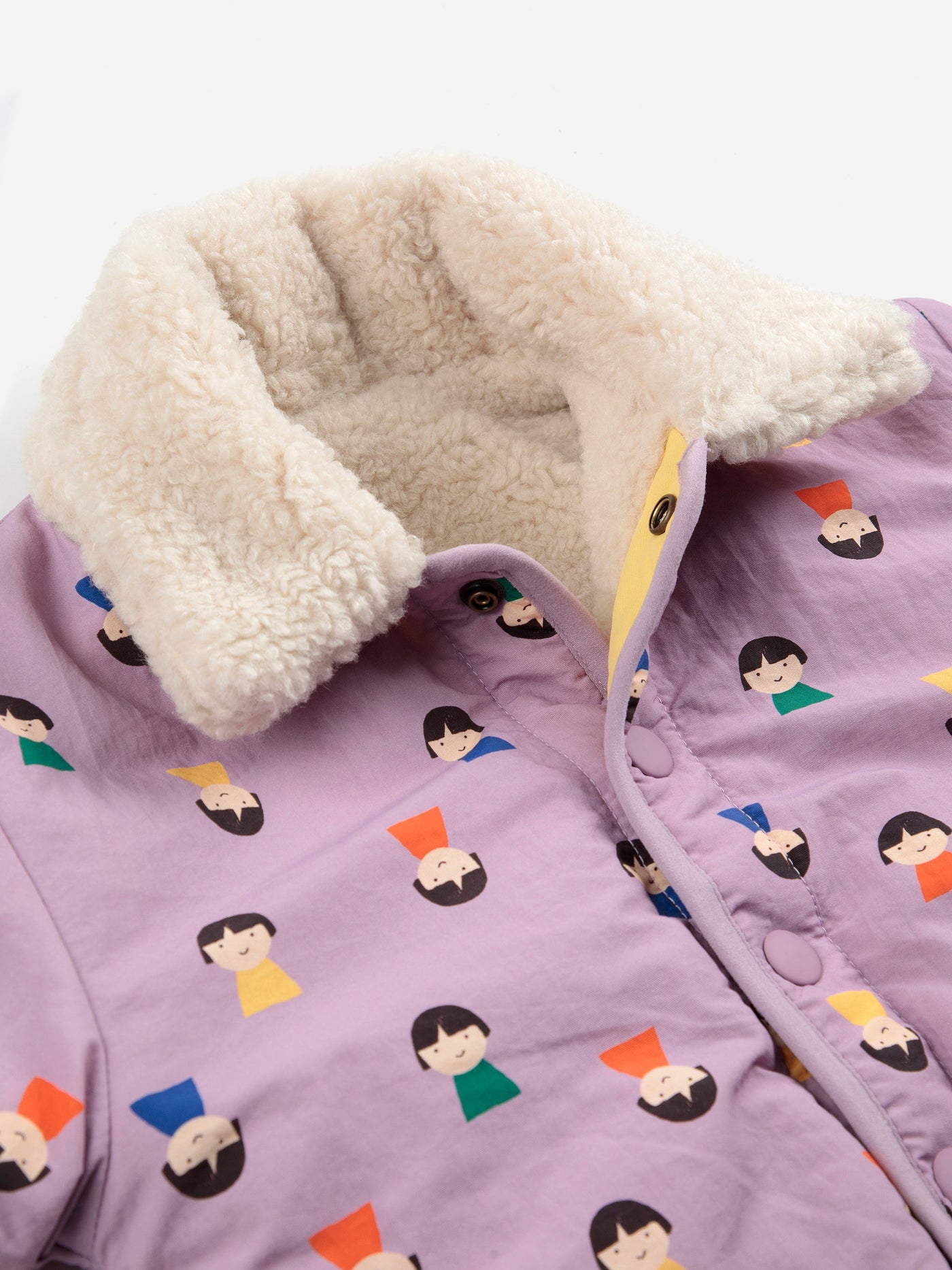 Bobo Choses - Jas Baby Game Pawns Reversible Sheepskin All Over Lavender