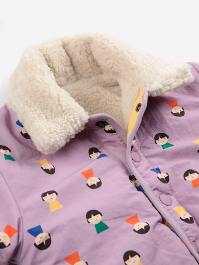 Bobo Choses - Jas Baby Game Pawns Reversible Sheepskin All Over Lavender