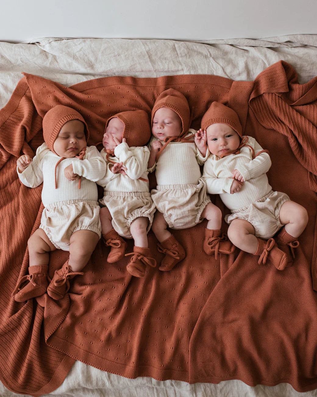 Hvid - Deken 70 x 95 cm Bibi | Brick