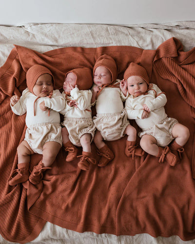 Hvid - Deken 70 x 95 cm Bibi | Brick