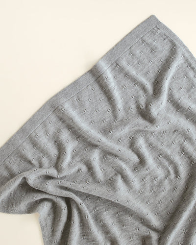 Hvid - Deken 70 x 95 cm Bibi | Grey Melange