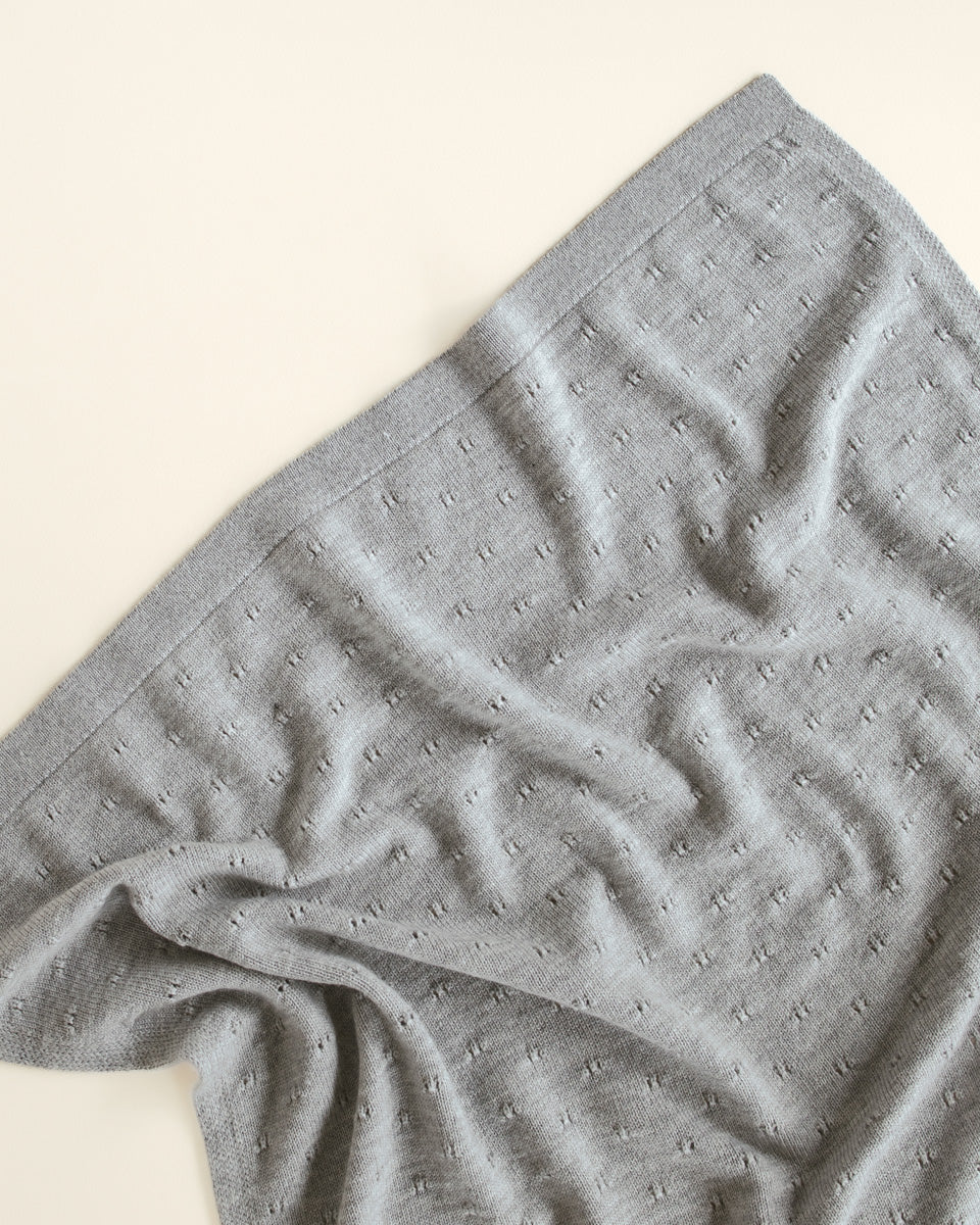 Hvid - Deken 70 x 95 cm Bibi | Grey Melange