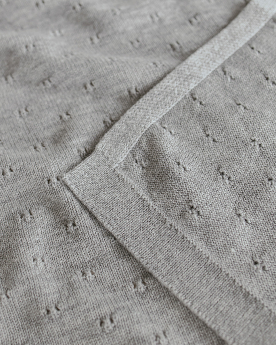 Hvid - Deken 70 x 95 cm Bibi | Grey Melange