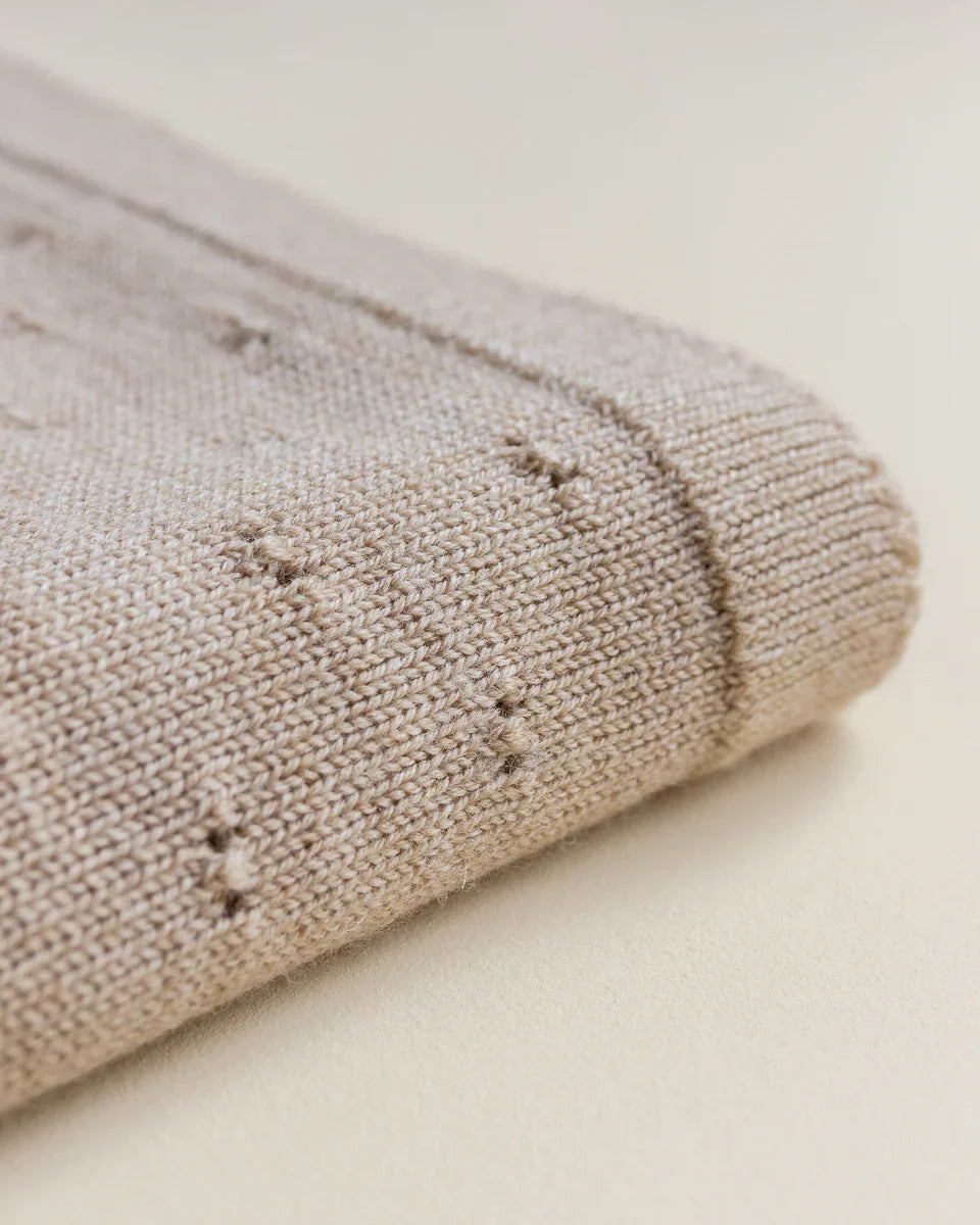 Hvid - Deken 70 x 95 cm Bibi | Sand