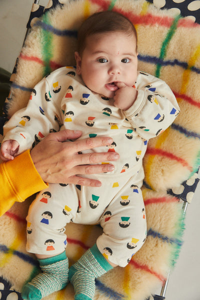 Bobo Choses - Jogging Broek Baby Game Pawns All Over White