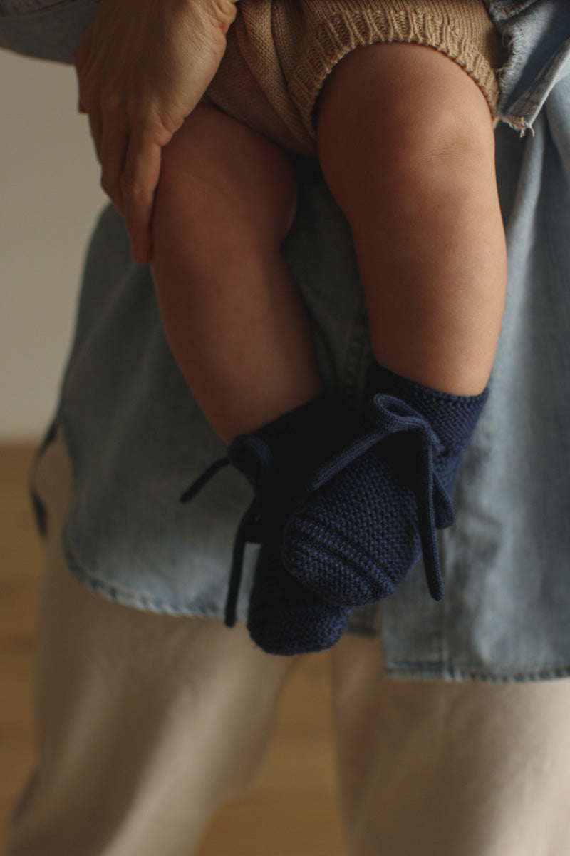 Hvid - Slofjes Blue | 0-9m