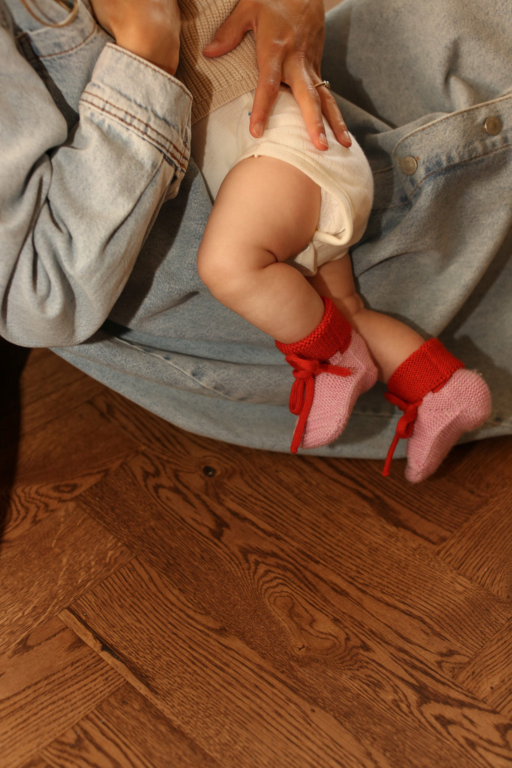 Hvid - Slofjes Cotton Candy / Red | 0-9m