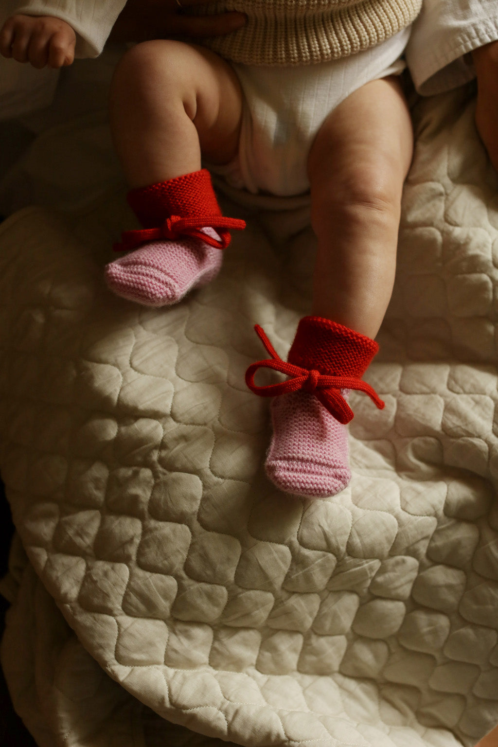 Hvid - Slofjes Cotton Candy / Red | 0-9m