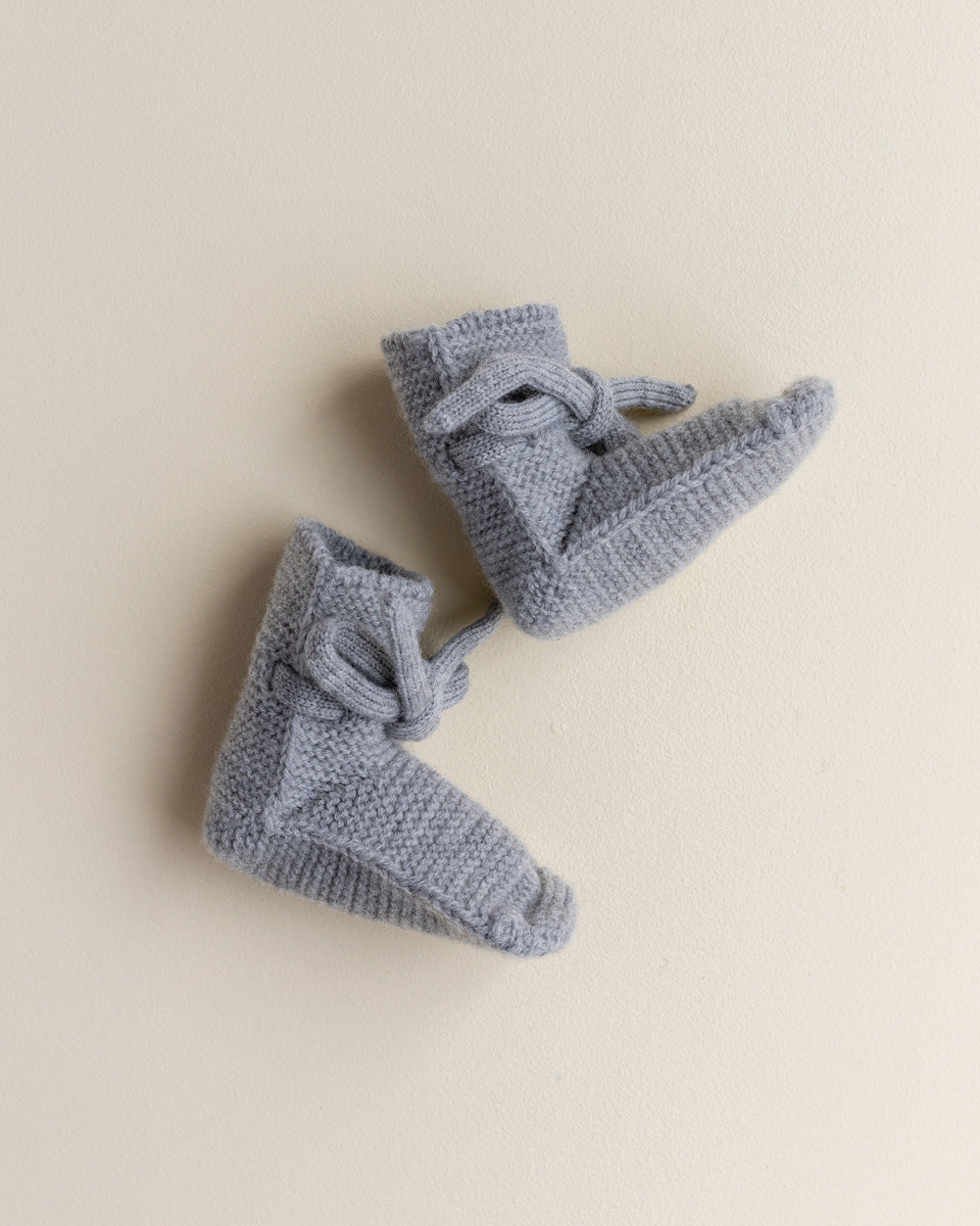 Hvid - Slofjes Grey Melange | 0-9m