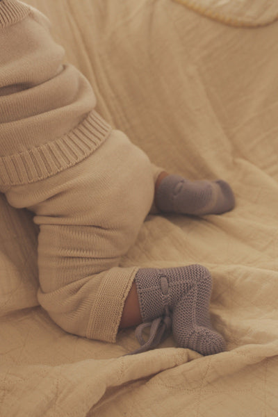 Hvid - Slofjes Lilac | 0-9m