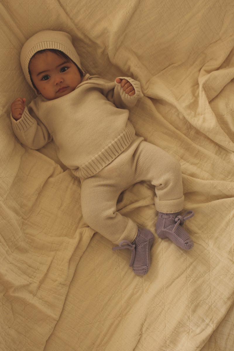 Hvid - Slofjes Lilac | 0-9m