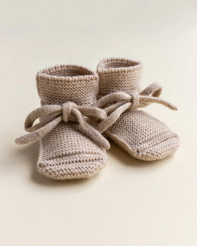 Hvid - Slofjes Sand | 0-9m