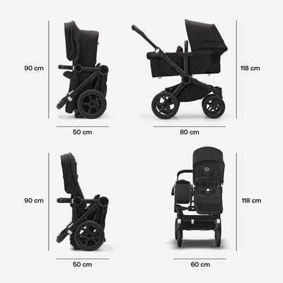 Bugaboo - Donkey5 Mono Compleet | Black / Midnight Black