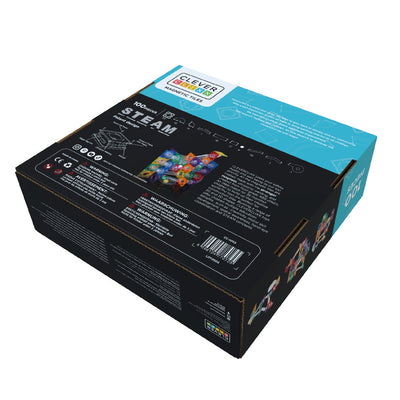 Cleverclixx - Magnetische Tegels Ball Run Dazzling Lights Intense | 100-delige Bouwset