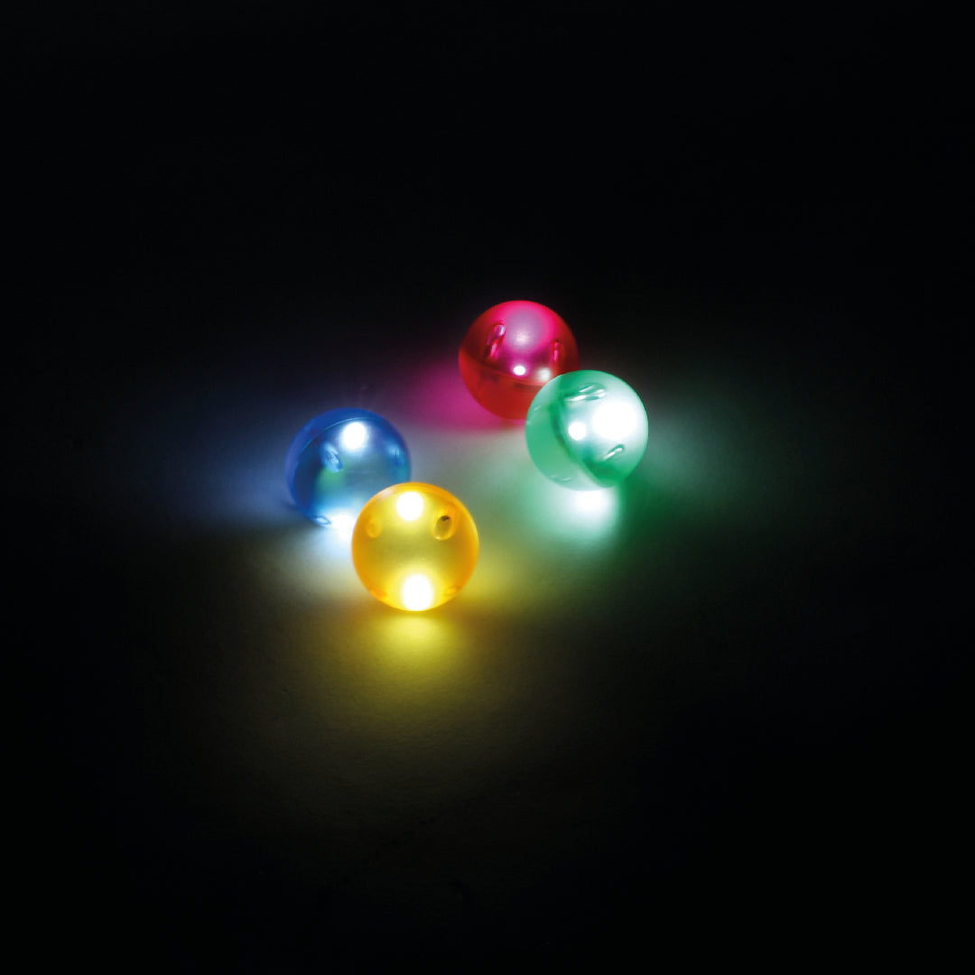 Cleverclixx - Magnetische Tegels Ball Run Dazzling Lights Intense | 100-delige Bouwset