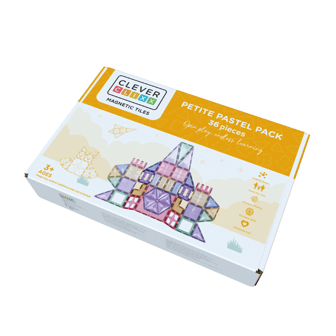 Cleverclixx - Magnetische Tegels Petite Pastel | 36-delige Starterset