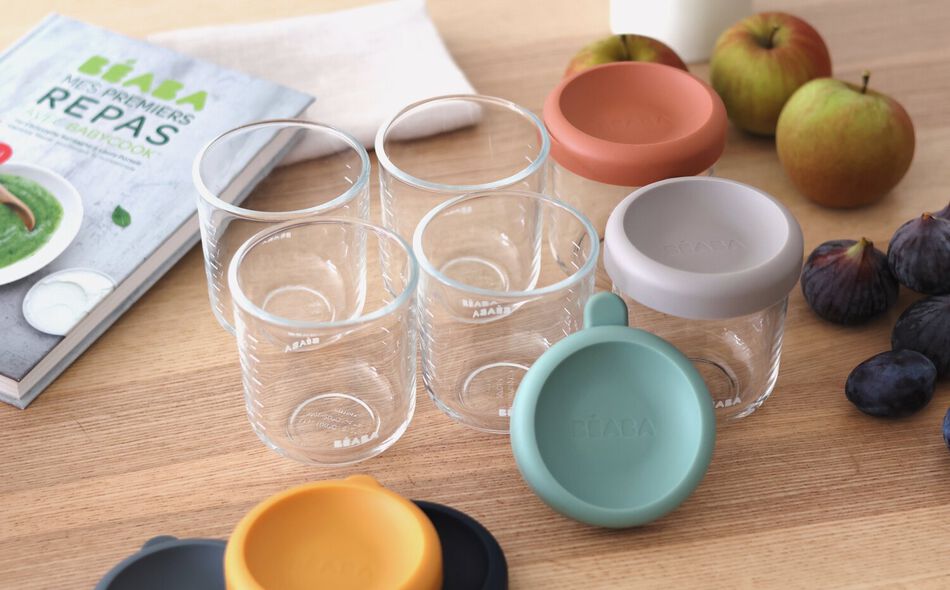 Béaba - Glazen Bewaarpotjes 250ml | Sunrise Mix (6-pack)