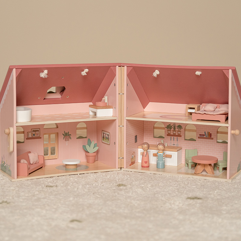 Little Dutch - Draagbaar Poppenhuis | Hout, Roze