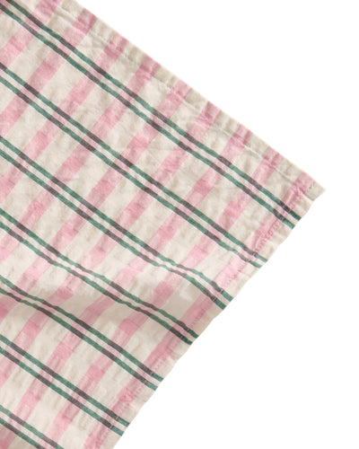 Tetradoek 110 x 110 cm Check Carnation Seersucker